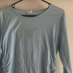 Bedazzled butterfly long sleeve. Never worn.